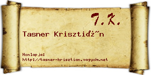 Tasner Krisztián névjegykártya